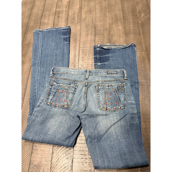 Citizens of Humanity Ingrid Flare Jeans Women’s Size 27 Ditsy #191 Embroidered - Picture 5 of 10
